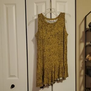 LOGO by Lori Goldstein Gold Asymmetrical Sleeveless Tunic